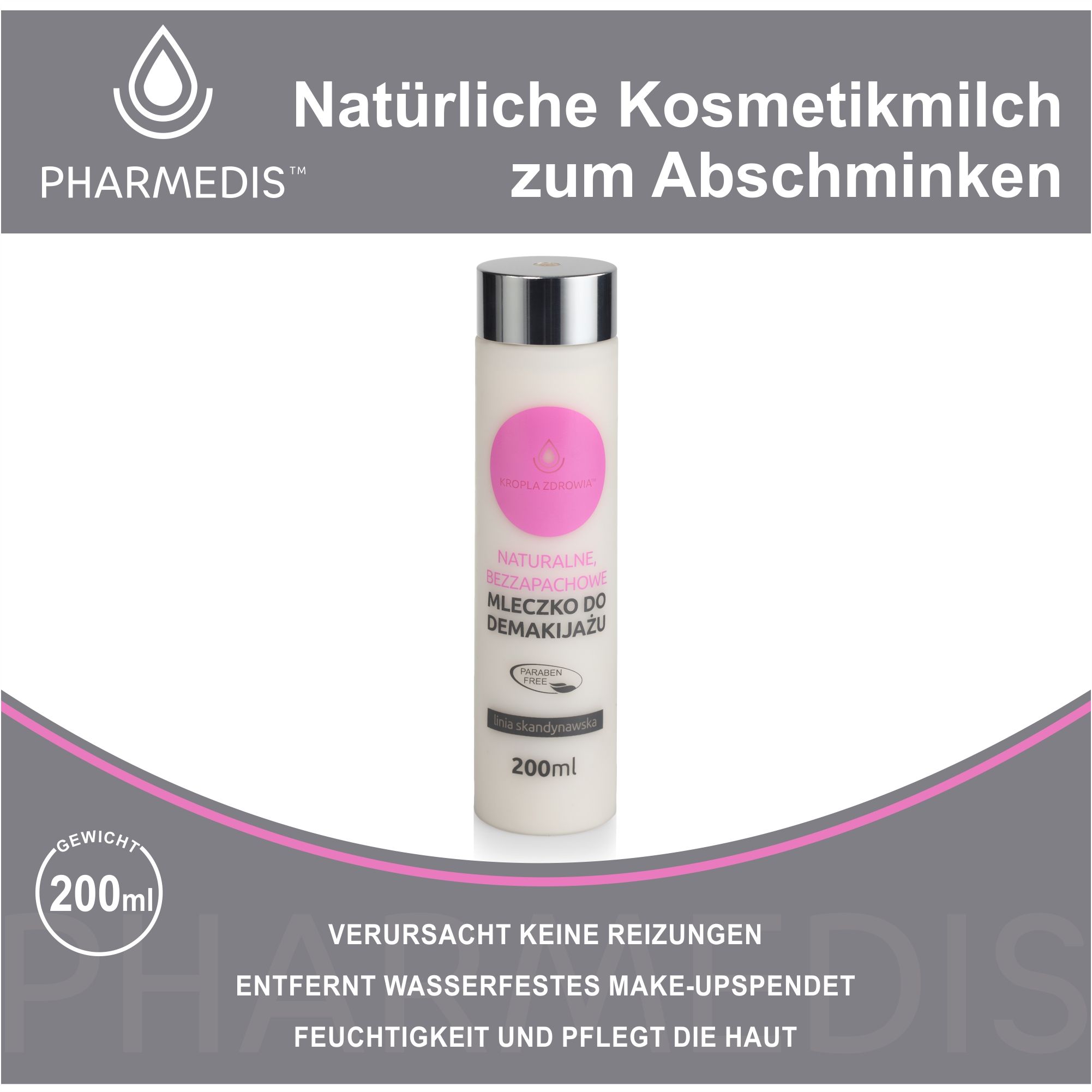 Latte detergente naturale e senza profumo Kropla Zdrowia