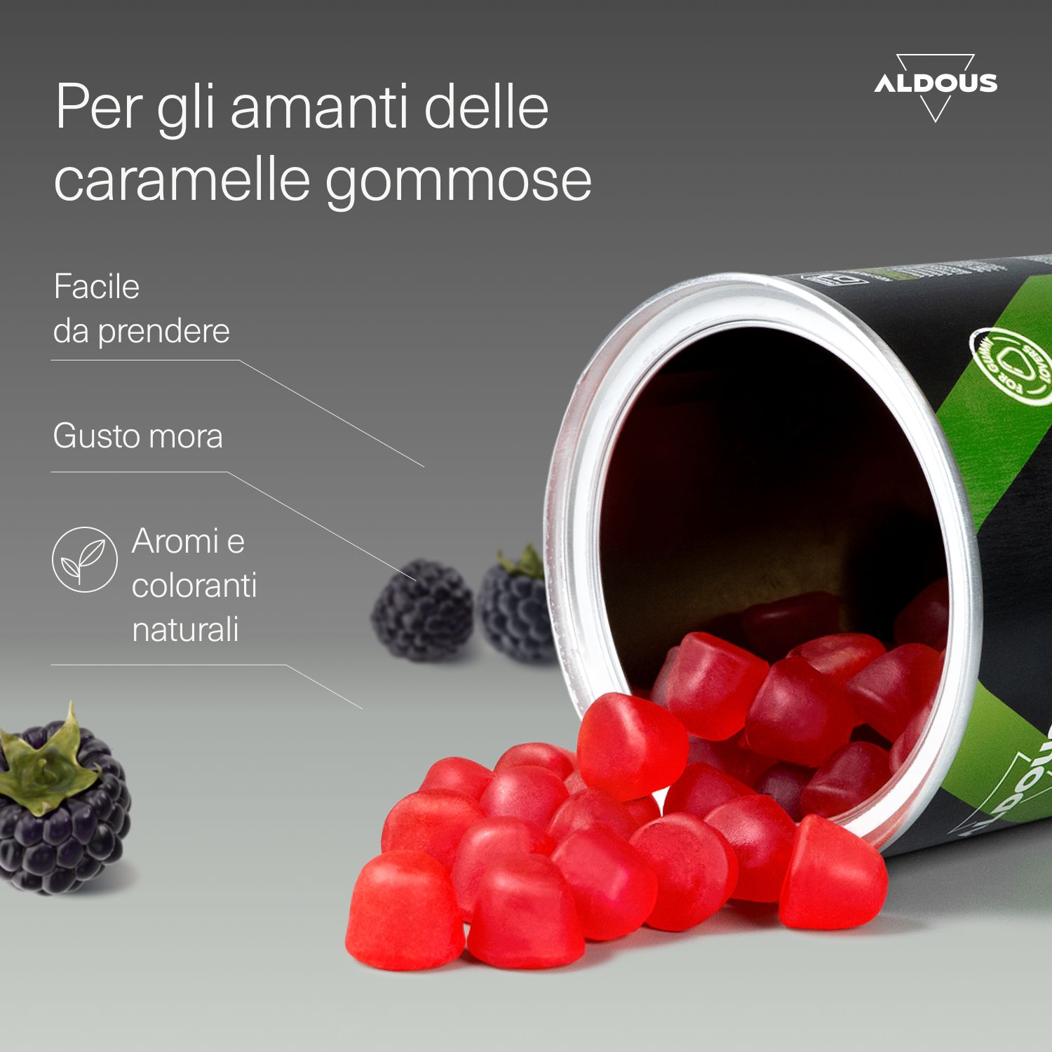 Aldous - Probiotici Gummies - Intestino,Gonfiore Addominale