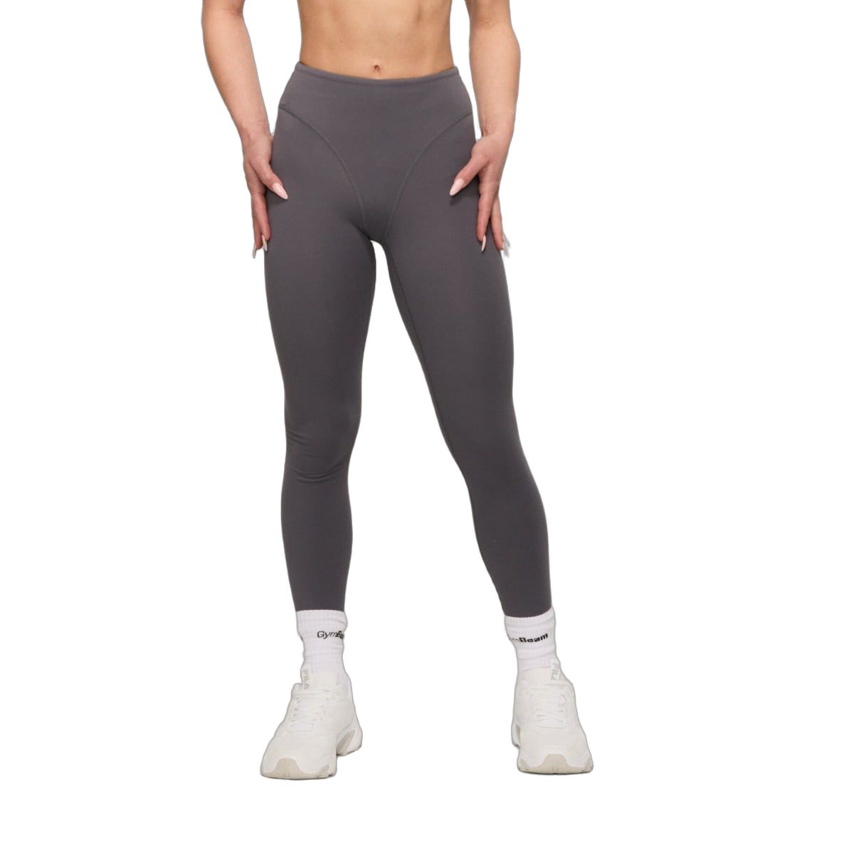 GymBeam Leggings donna Fierce grigi a vita alta senza tasche