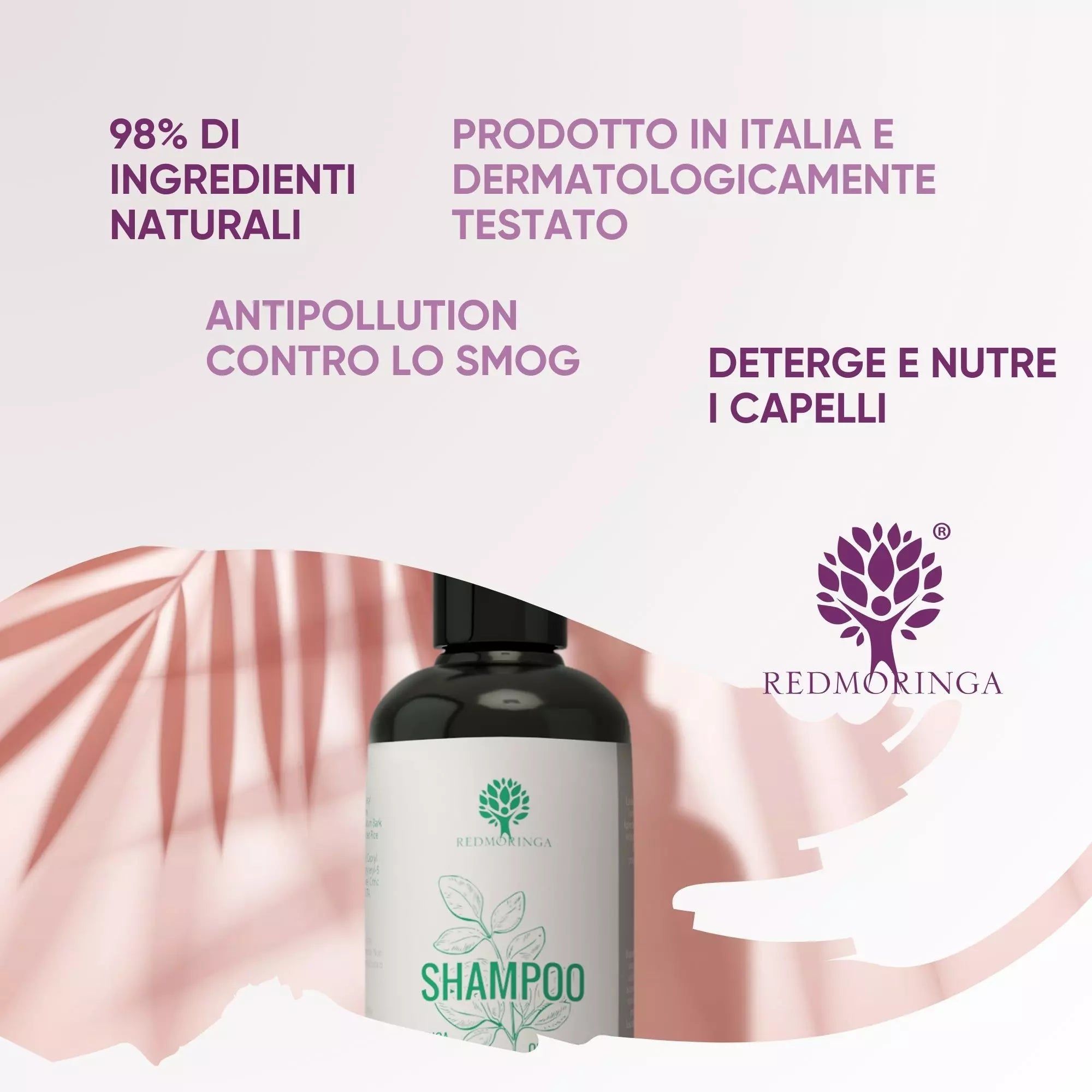 Shampoo Rinforzante alla Moringa – Anti Inquinamento e Volume