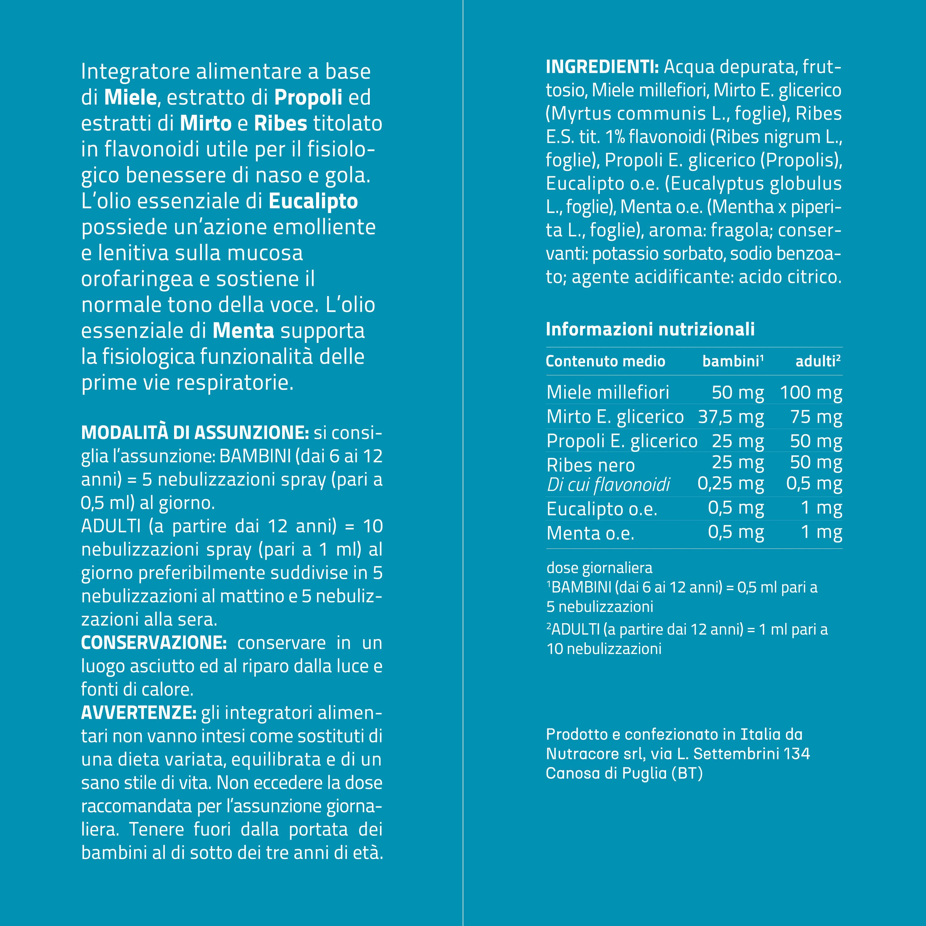 NURE Relieve Soluzione 30 ml| Spray gola ideale per alleviare disturbi causati dai cambi di stagione