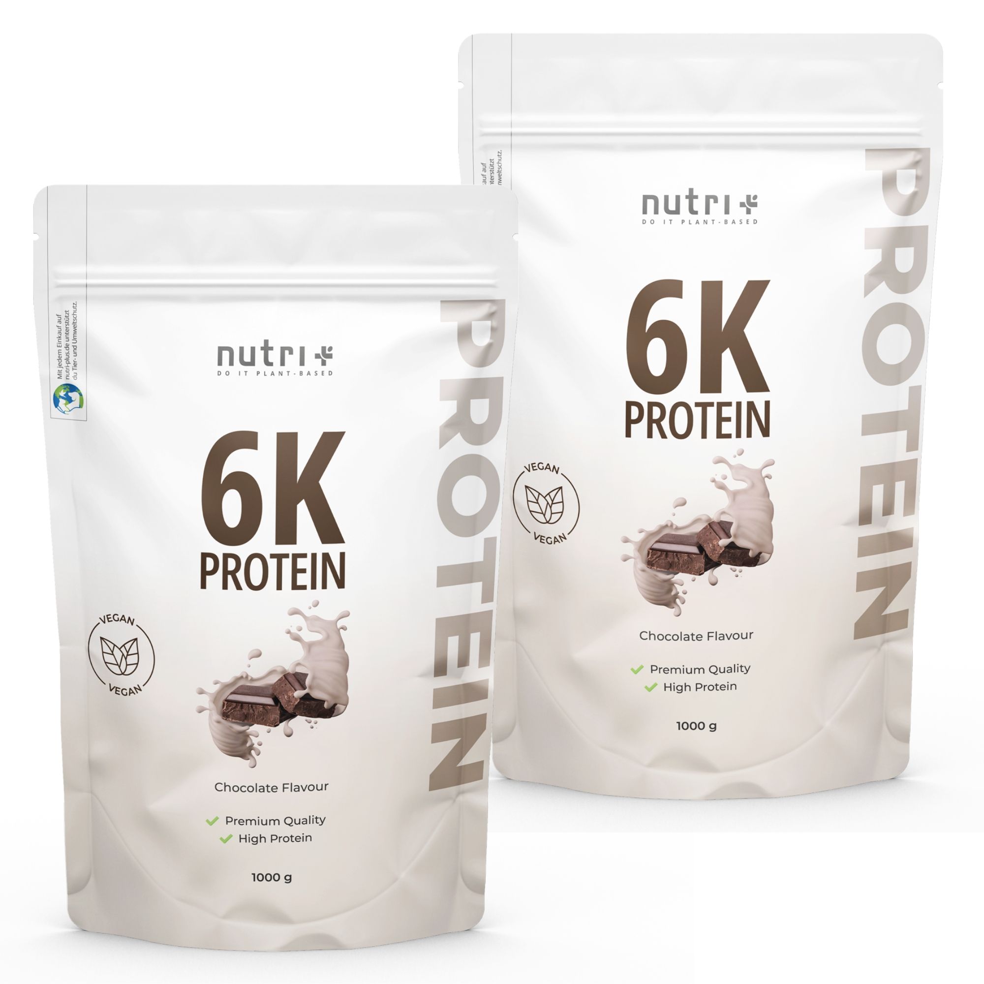 Nutri+ 6K Polvere di Proteine 2kg - Frullato Proteico senza Whey