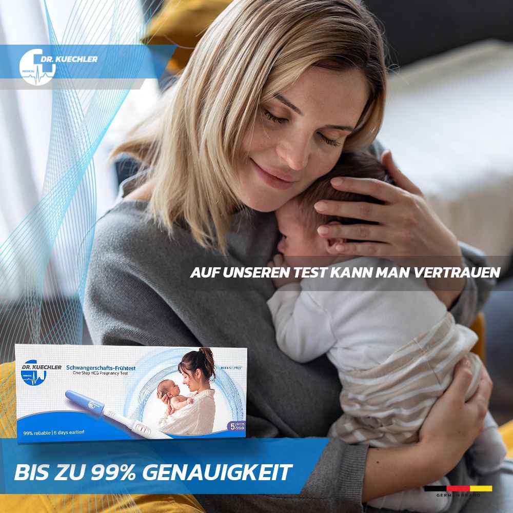 Test di gravidanza precoce Dr. Kuechler, accuratezza 99%.
