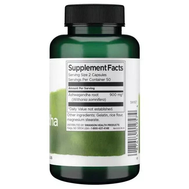 Retro di un flacone verde con etichetta bianca. Contiene informazioni nutrizionali e ingredienti.