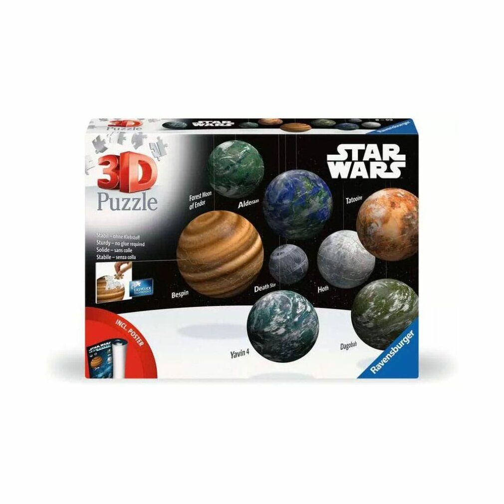 Puzzle 3D Star Wars corpi celesti della galassia di Star Wars (531 pezzi)