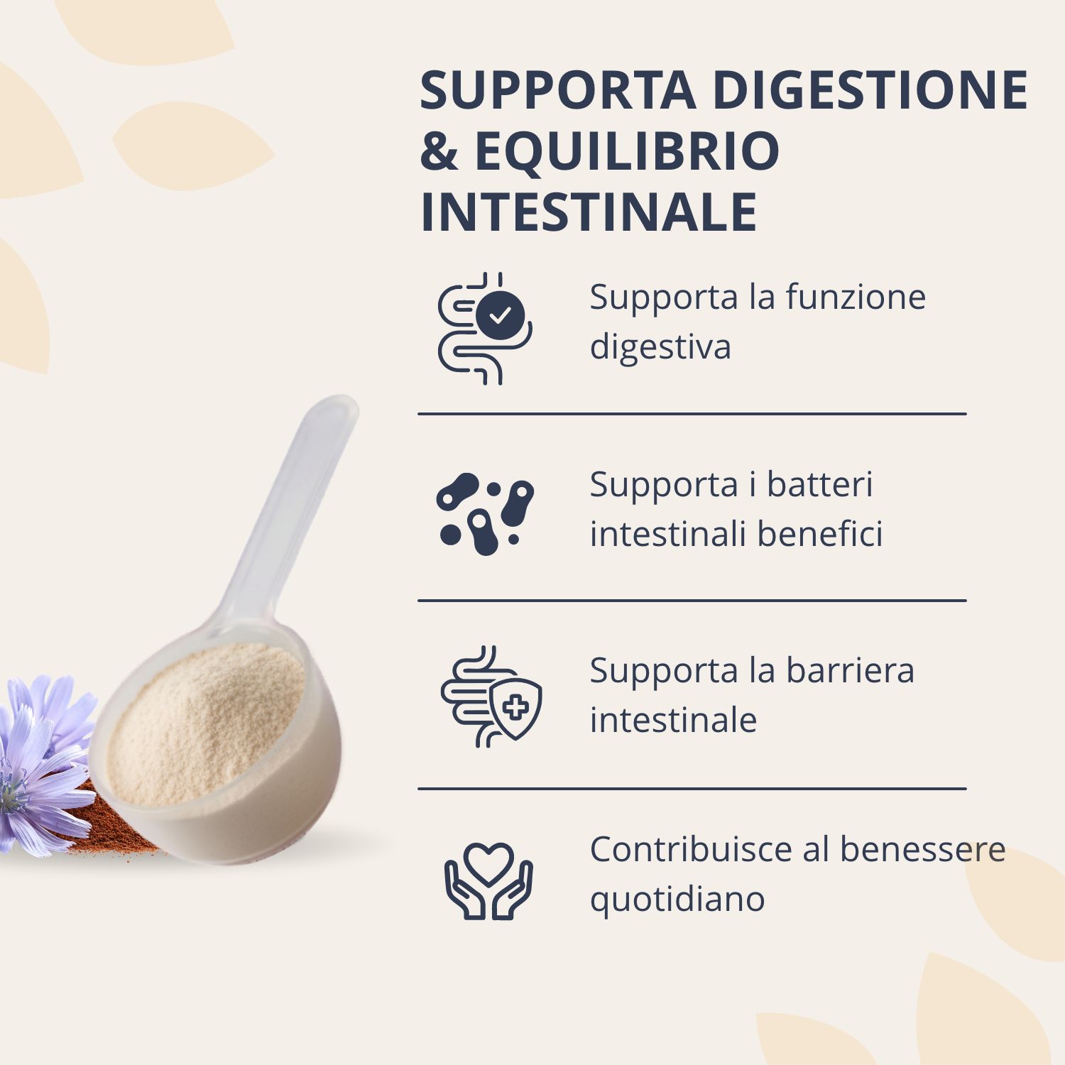 Golden Tree Gut Restore supporta digestione ed equilibrio intestinale con prebiotici ed enzimi.