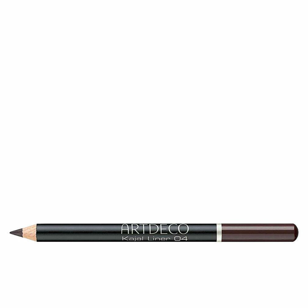 Artdeco Kajal Liner 04 Forest Brown. Matita kajal marrone scuro con punta in legno e estremità marrone. Fusto nero con testo bianco.