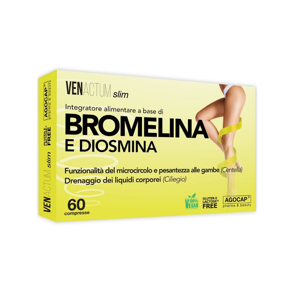 agocap - Venactum Slim integratore alimentare con bromelina per il microcircolo e anticellulite