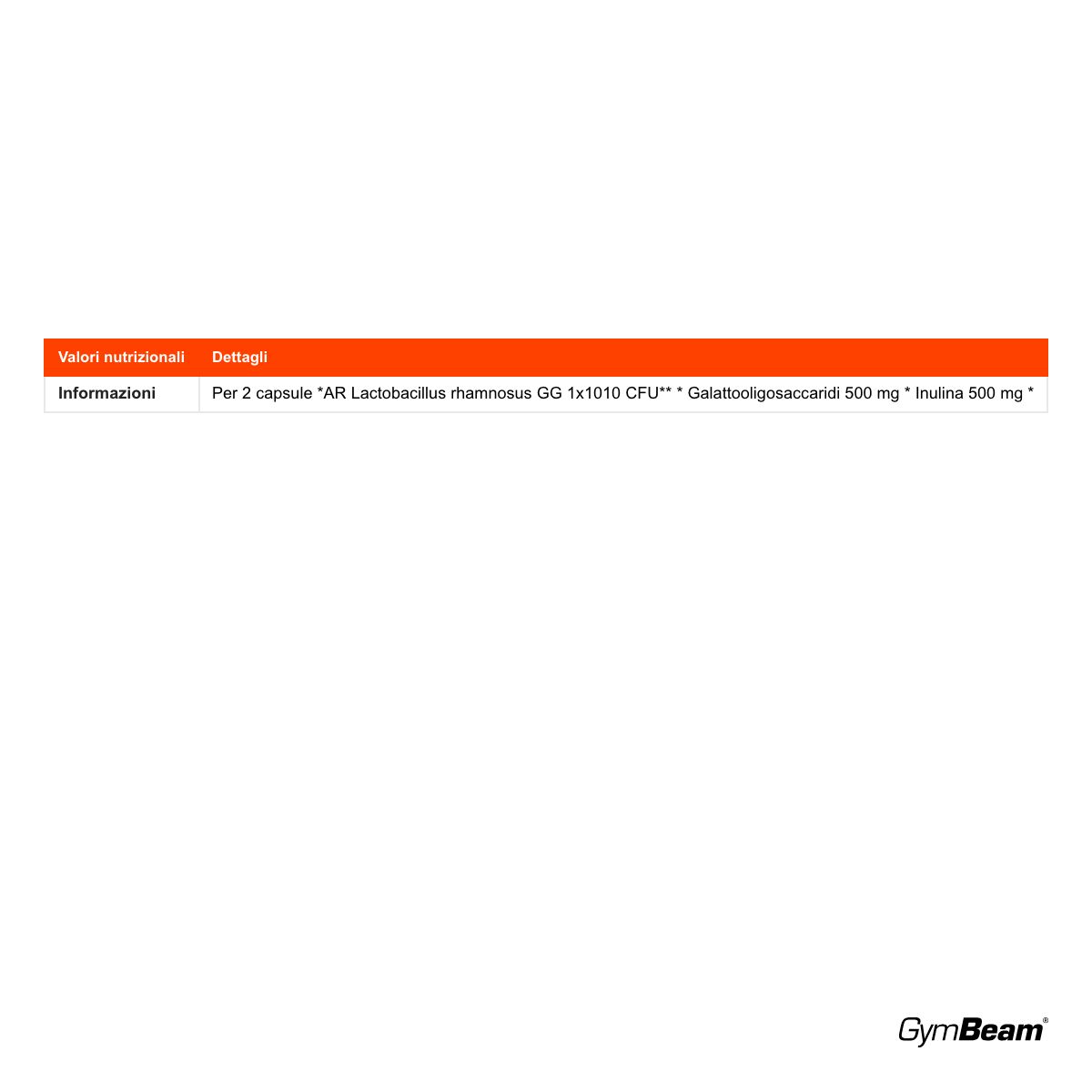 GymBeam Lactobacillus Rhamnosus probiotico