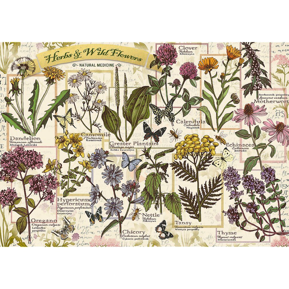 Erbario puzzle trefl: erbe curative 500 pezzi