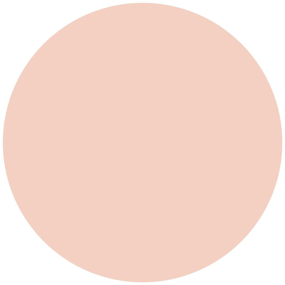 Superficie di cipria opaca chiara e circolare. Superficie liscia e uniforme in rosa chiaro.