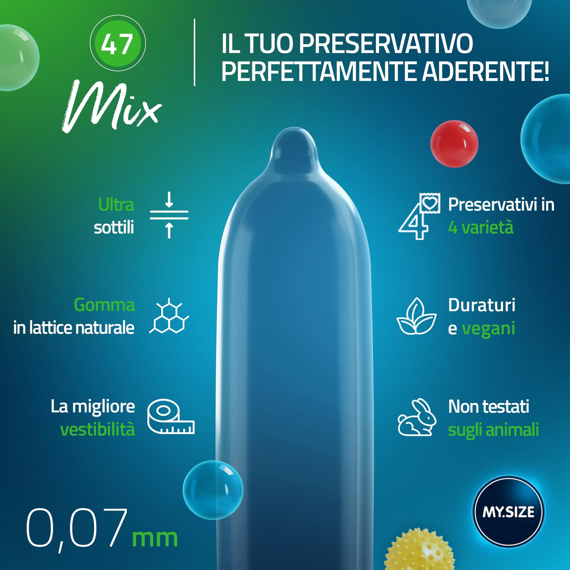 MY.SIZE Mix Set Preservativi Taglia 1 47mm