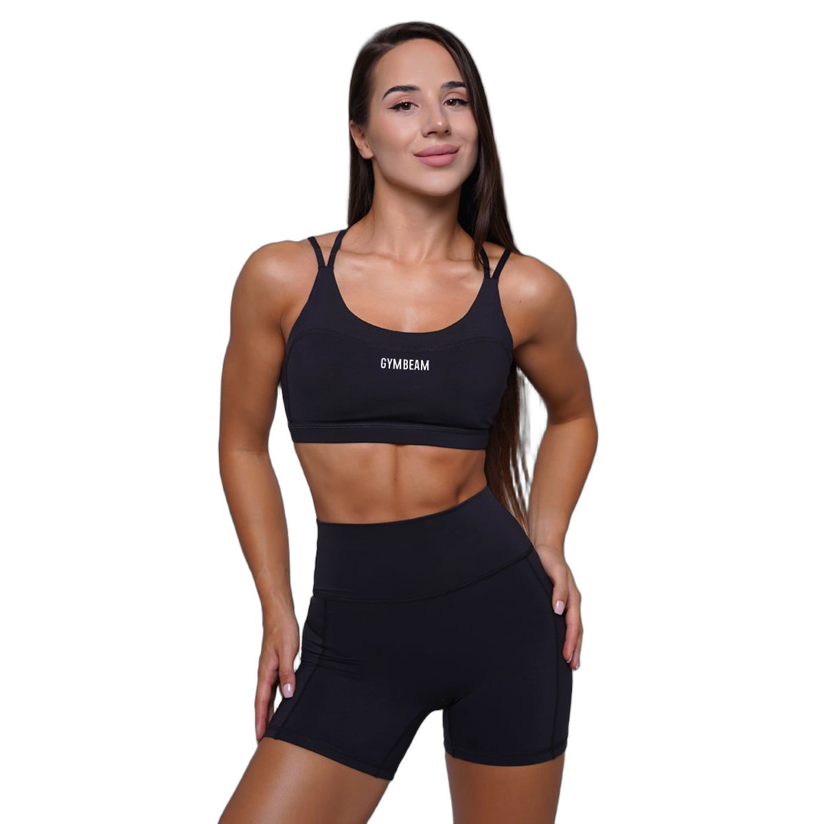 GymBeam Reggiseno sportivo donna FIT senza chiusura Black