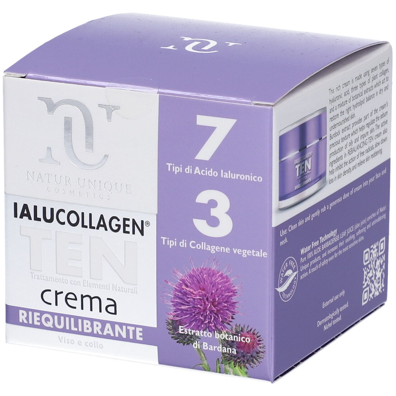 Natur Unique Ialucollagen Ten Cream Viso Riequilibrante Miste