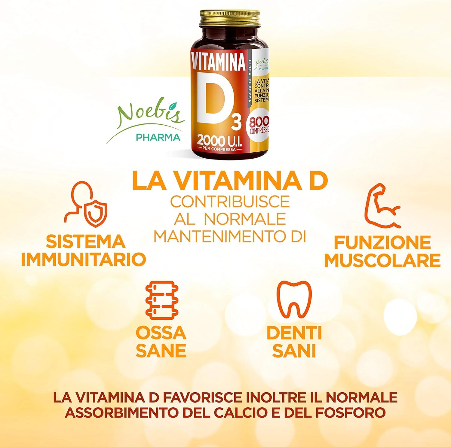 Noebis Pharma Vitamina D3 2000 UI - Colecalciferolo