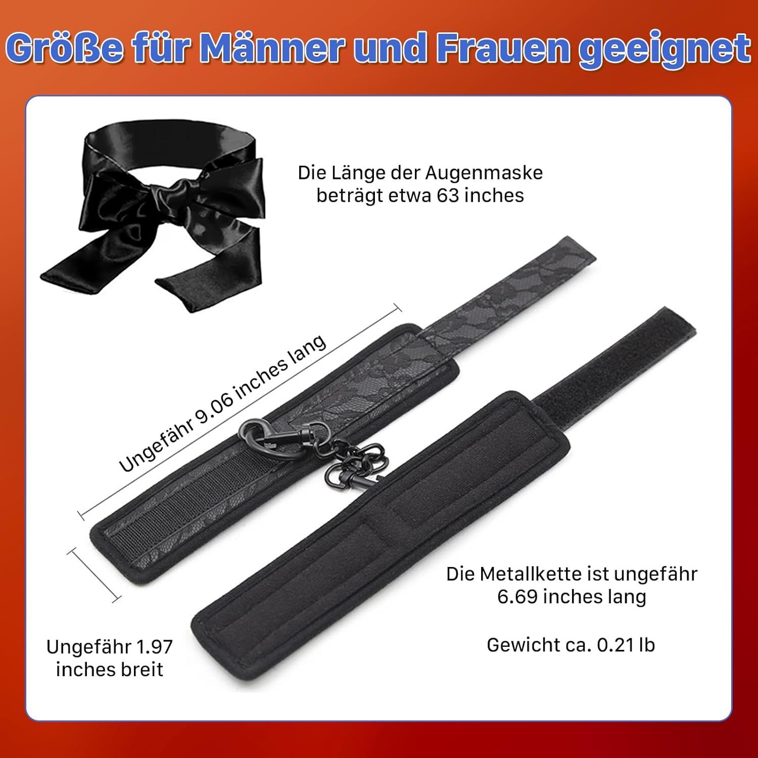 YICOCO Manette e maschera per giochi intimi