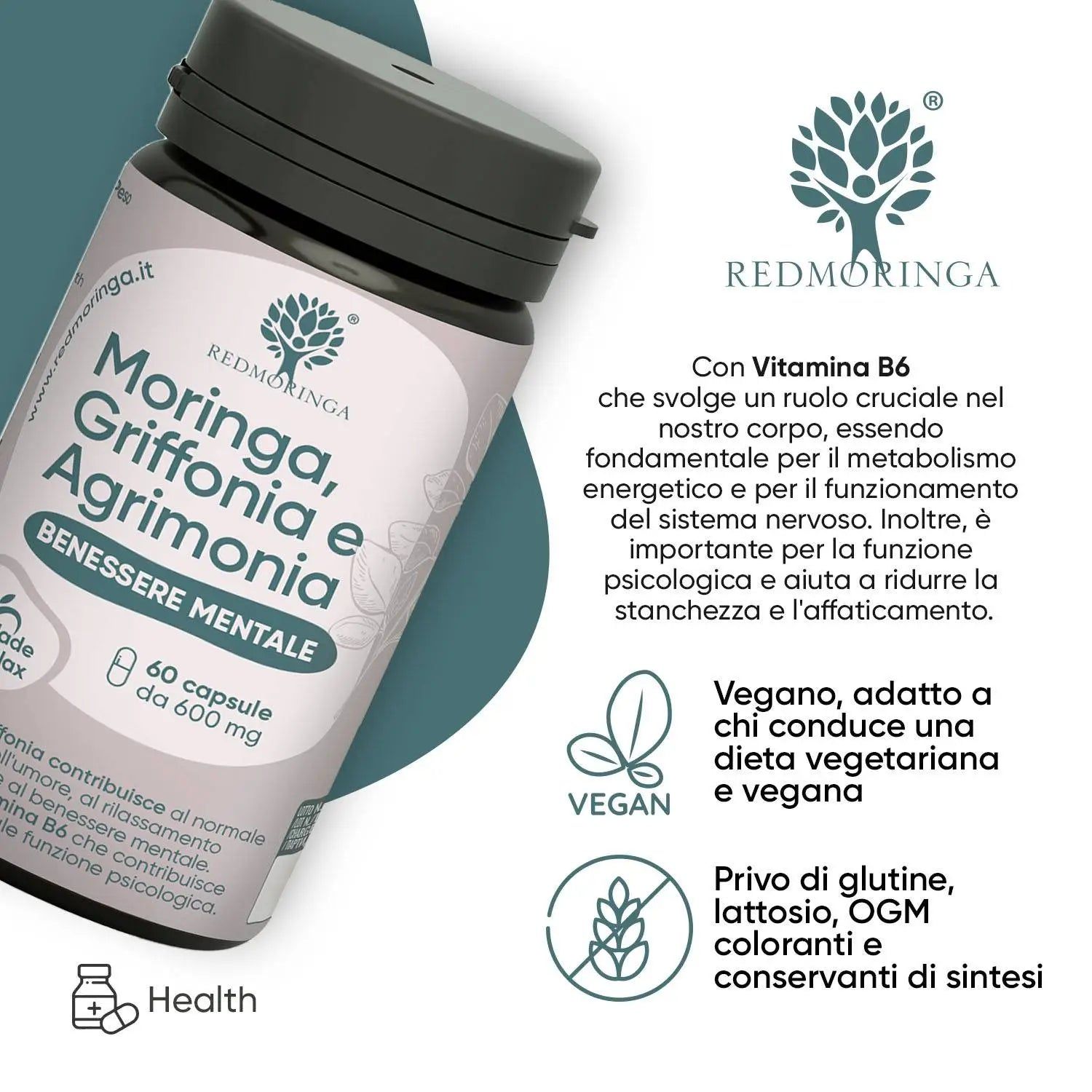 RedMoringa BENESSERE MENTALE 60 Capsule