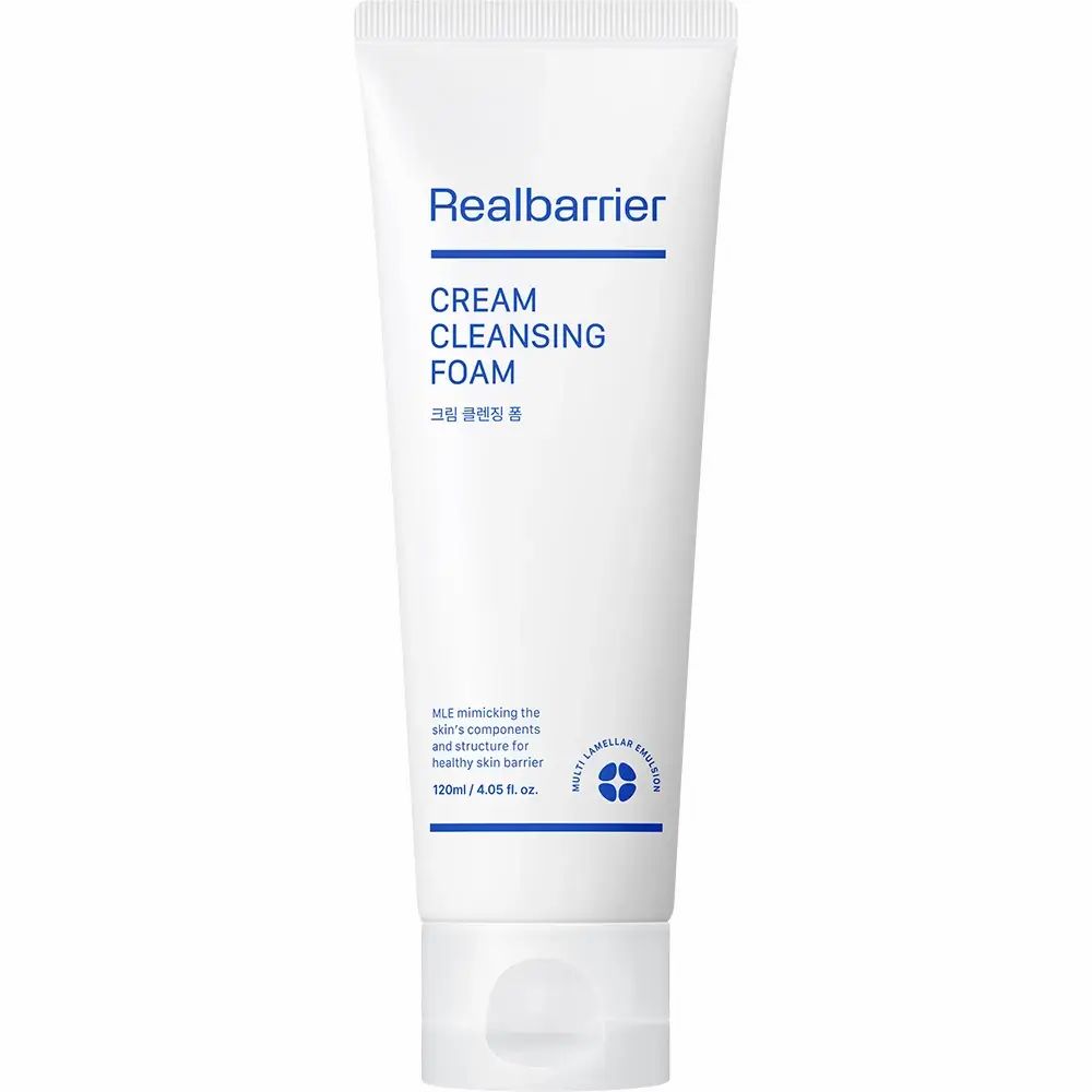 REAL BARRIER Cream Cleansing Foam – schiuma detergente delicata e idratante
