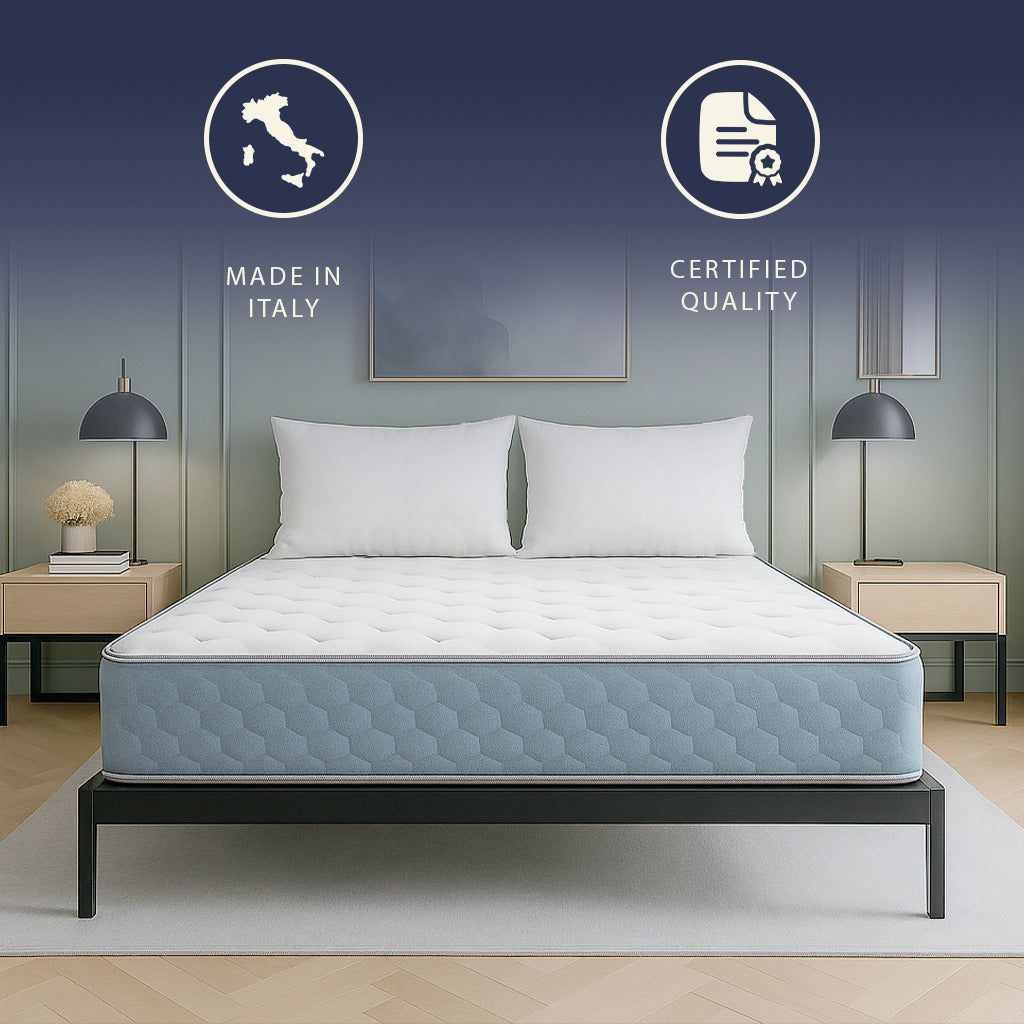 The White Stone Materasso 90x200 in Waterfoam e Memory Foam Alto 22cm | Anallergico e Antiacaro