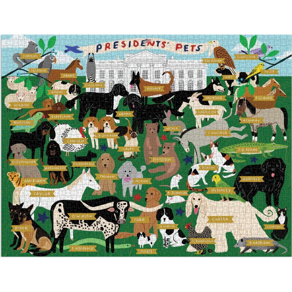 galison Puzzle Animali del Presidente 2000 pezzi