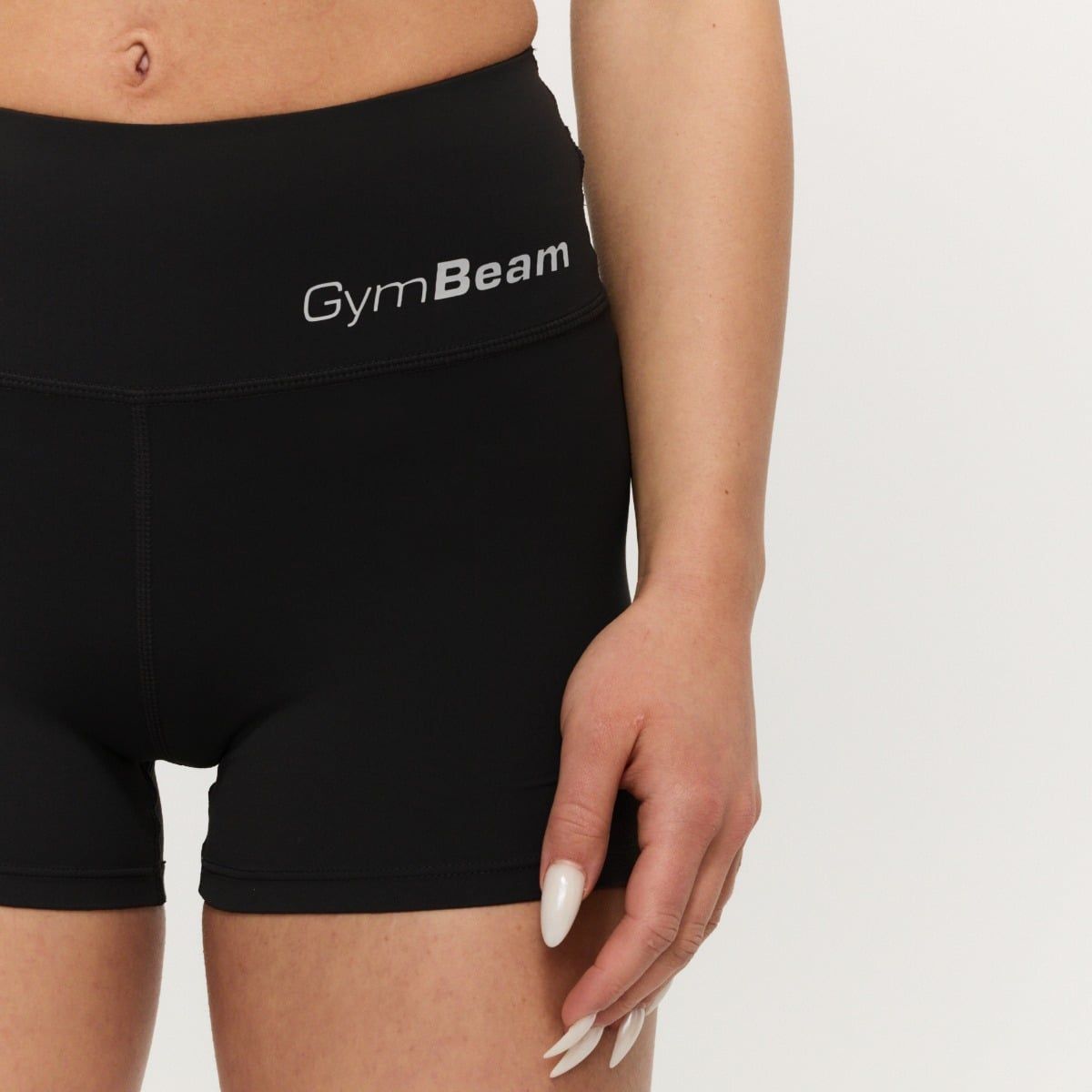 GymBeam Pantaloncini donna BEAT Black slim a vita alta