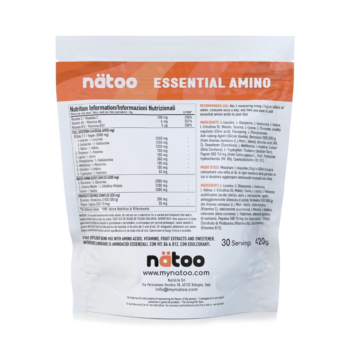 Natoo Essential Amino gusto Peach Tea