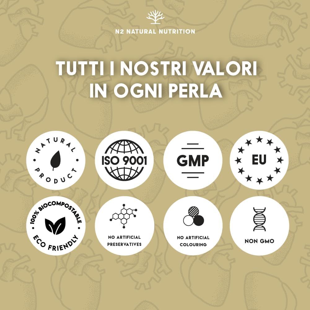 Loghi circolari: prodotto naturale, ISO 9001, GMP, UE, 100% compostabile, ecologico, senza conservanti artificiali, senza coloranti, senza OGM.