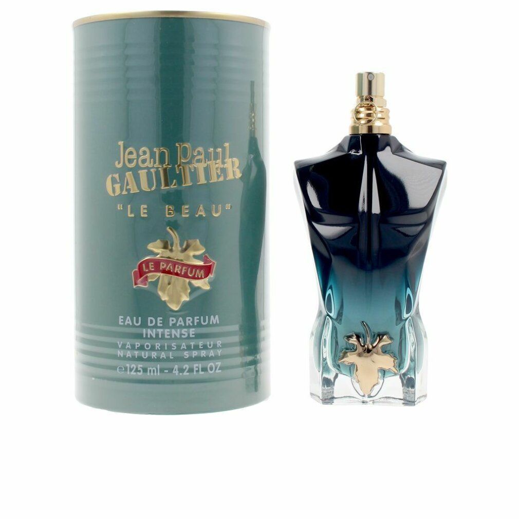 Flacone e scatola di profumo. Flacone a forma di busto, scatola con logo e scritta "EAU DE PARFUM INTENSE".