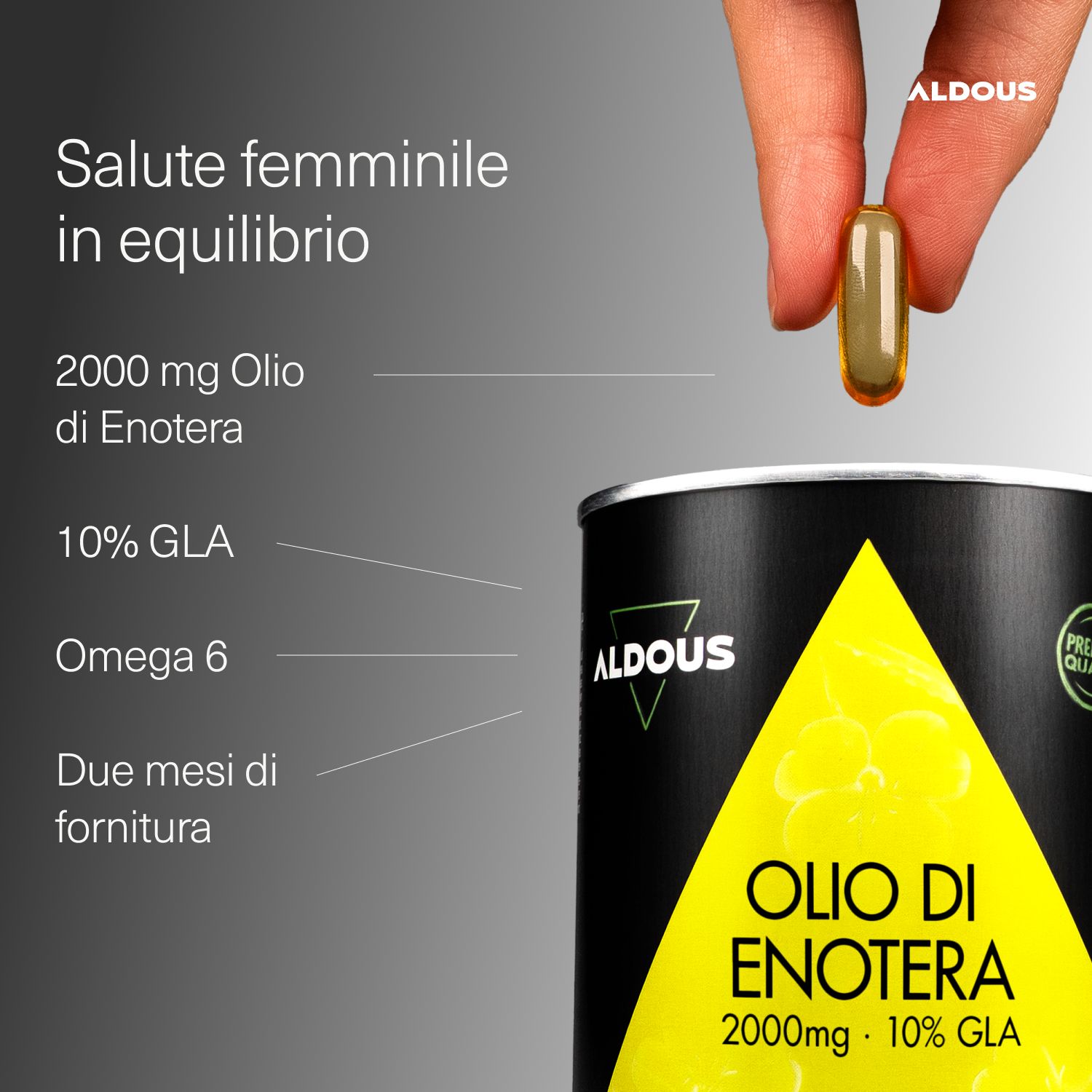 Aldous - Olio di Enotera - Sindrome Premestruale, Menopausa