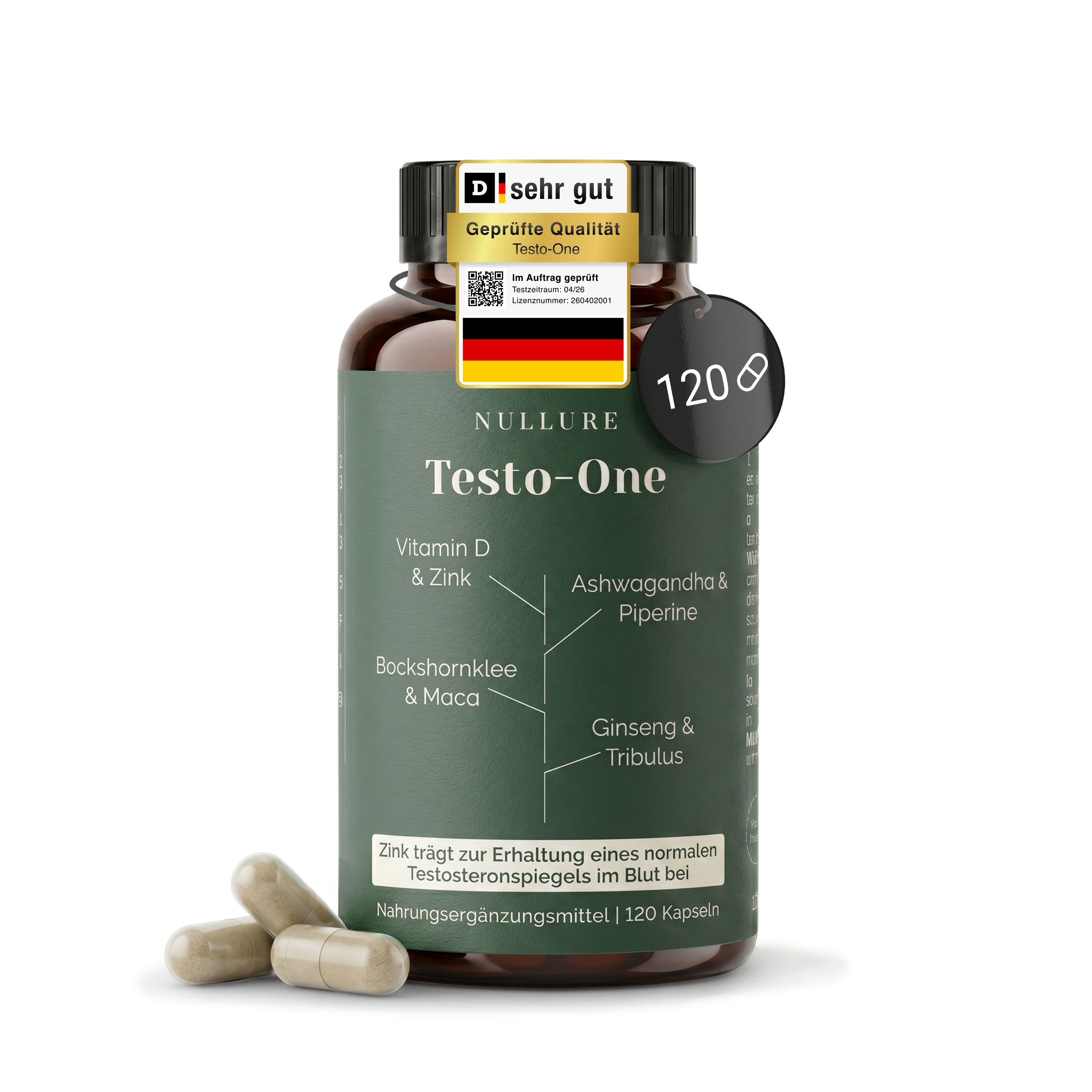 Nullure Testosterone – Maca Tribulus Fieno Greco Ashwagandha Ginseng