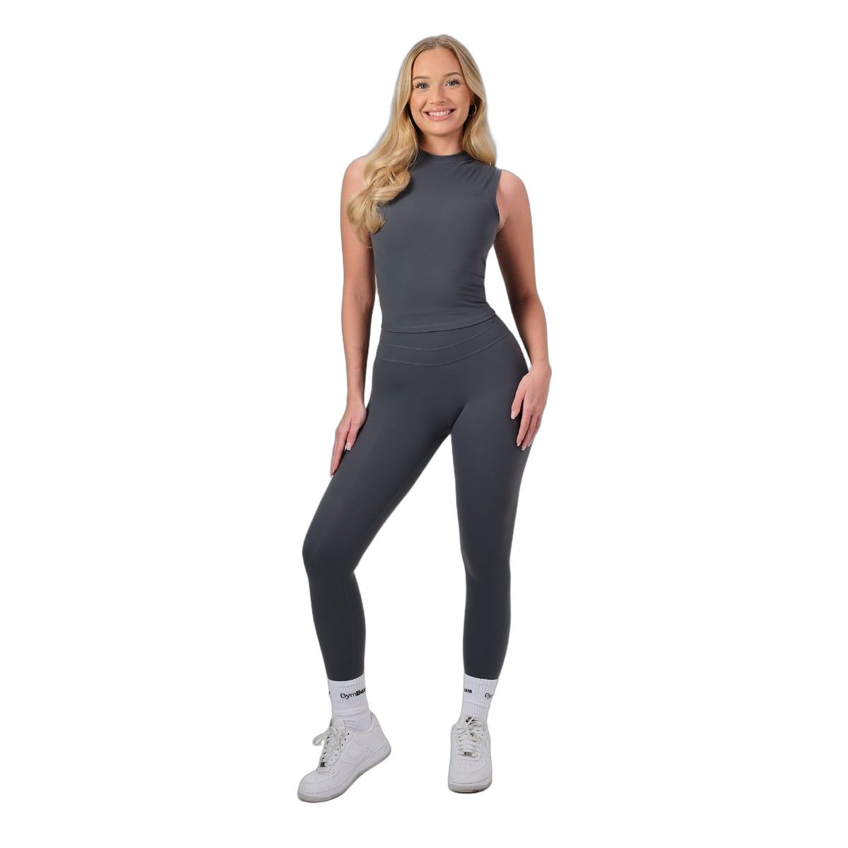 GymBeam Leggings donna NEO a vita alta senza cuciture frontali Iron