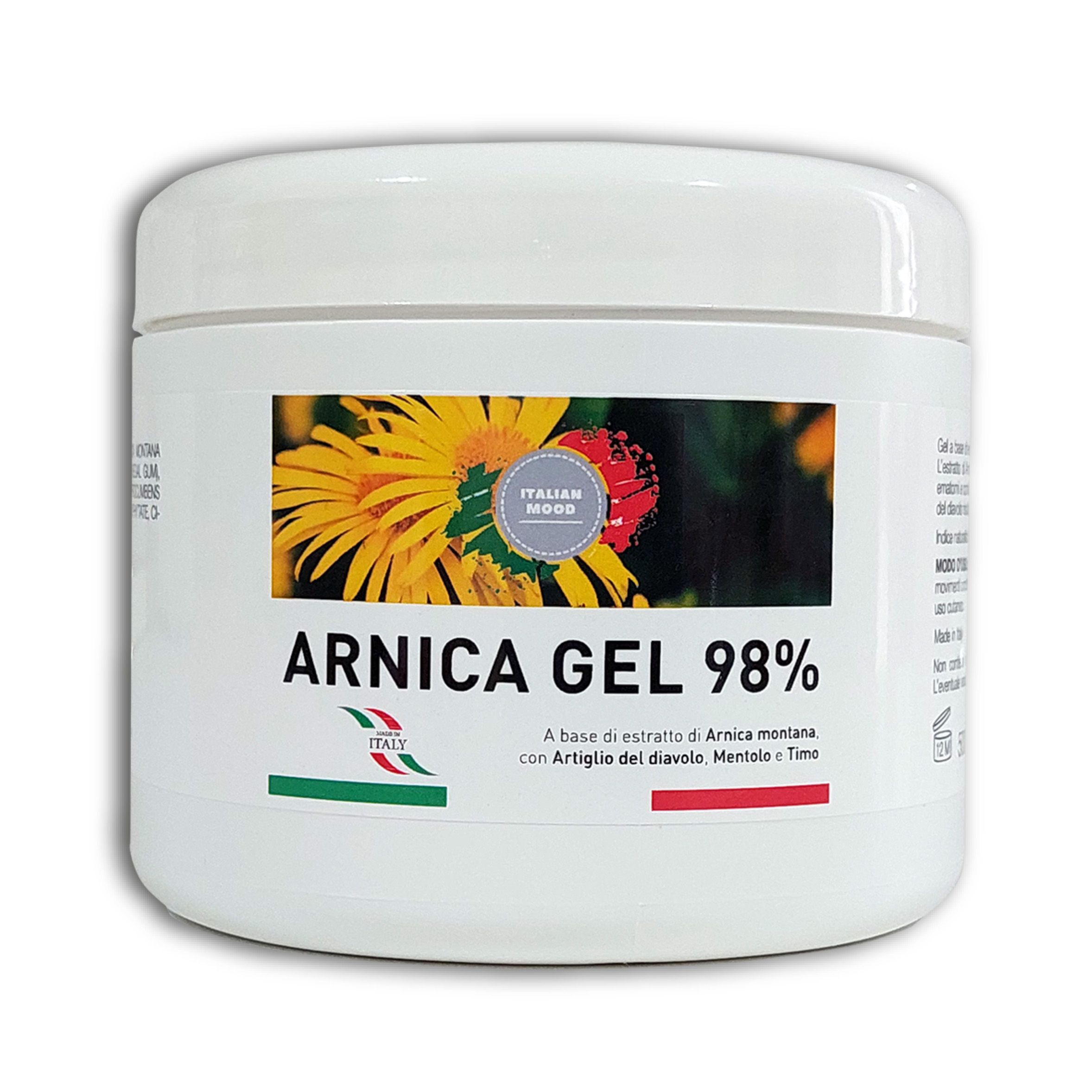 Italian Mood - Gel Arnica 98% con Artiglio del Diavolo, Timo e Mentolo
