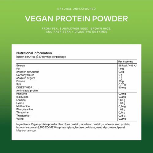 Aavalabs Proteine vegane in polvere | 4 proteine + 5 enzimi | 0 carboidrati e zuccheri