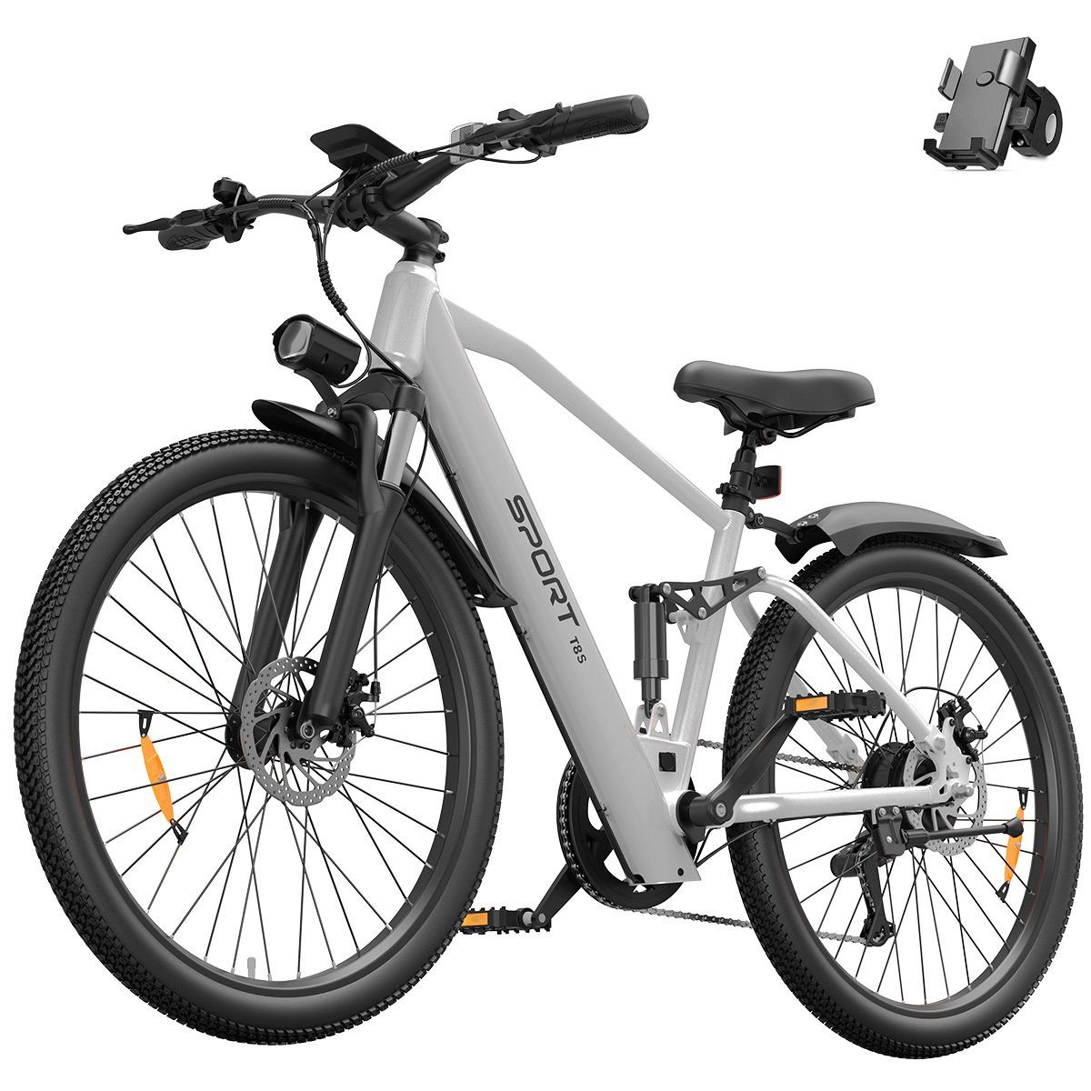Toofly T8S Bicicletta elettrica full suspension, pneumatici da 26 pollici