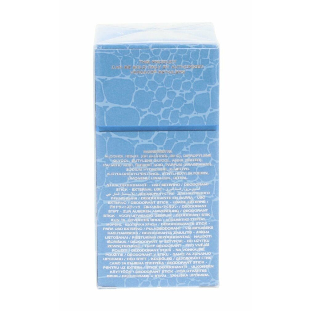 Retro della confezione azzurra. Contiene testo in più lingue. Ingredienti e informazioni sul prodotto. Testo multilingue.