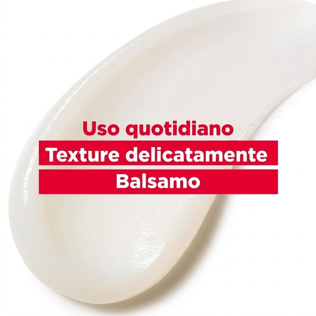 Primo piano della texture del balsamo. Uso quotidiano. Texture balsamo delicata.