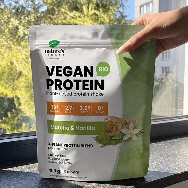Nature's Finest Bio proteine vegetali in polvere Vaniglia e matcha