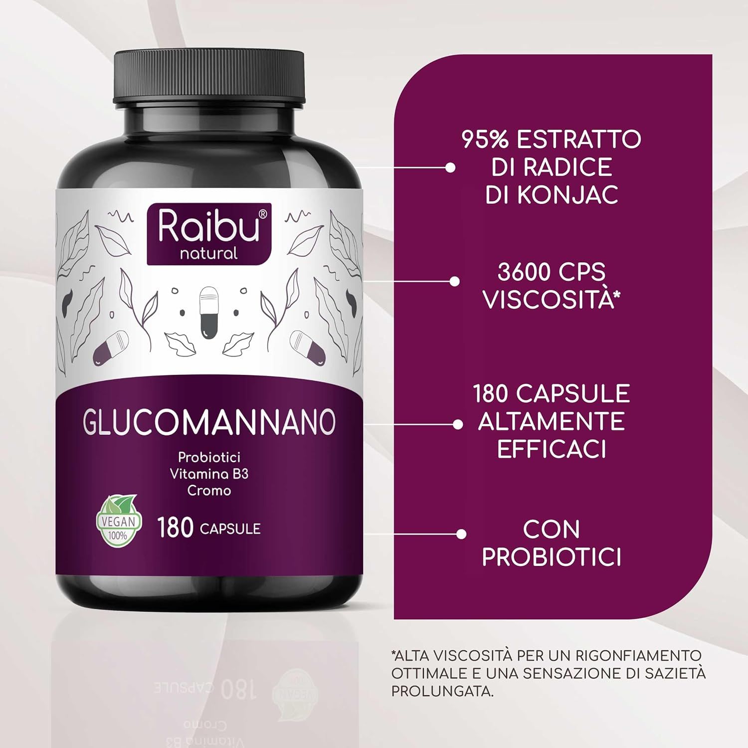 Glucomannano Capsule ad Alto Dosaggio - RAIBU