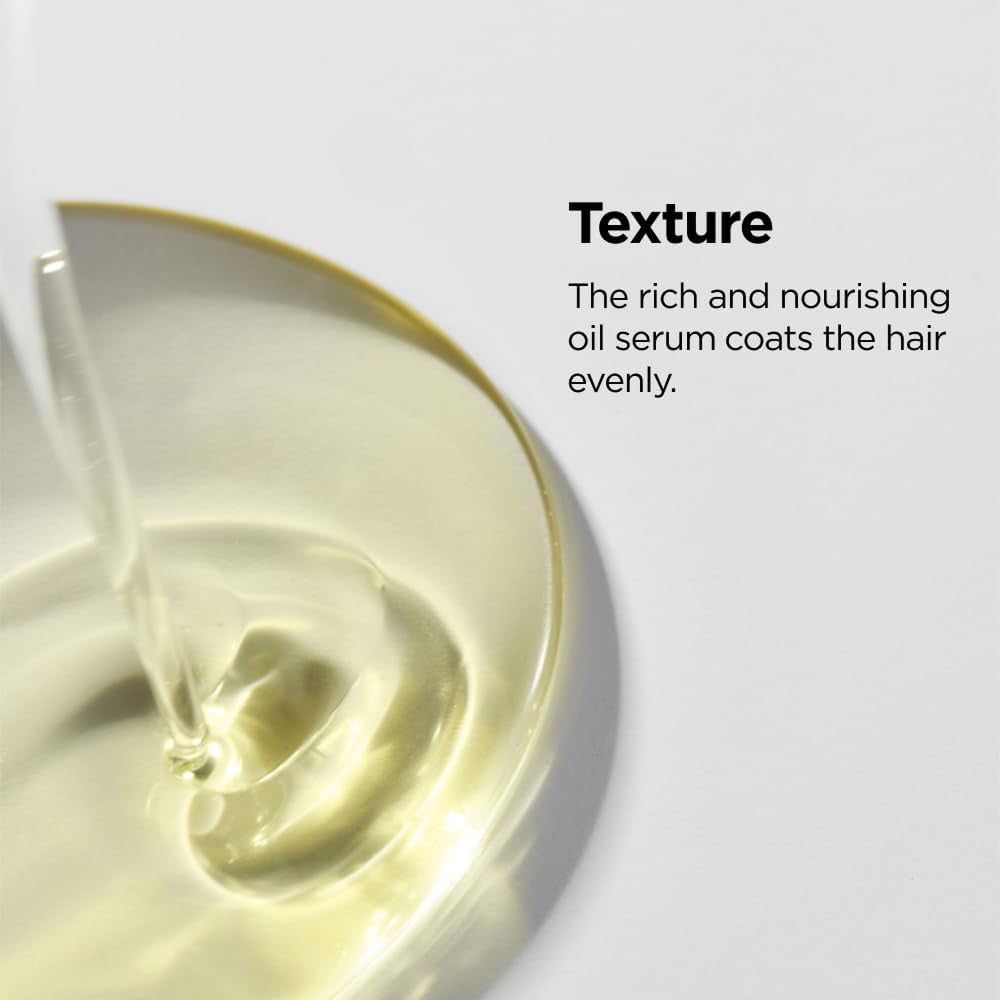 Testo sulla texture: Siero AYUNCHE Enrich Bonding Care Oil.
