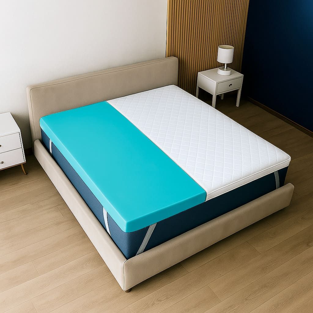 The White Stone Topper 180x200 in Memory Foam a 9 Zone Differenziate | Alto 5 cm