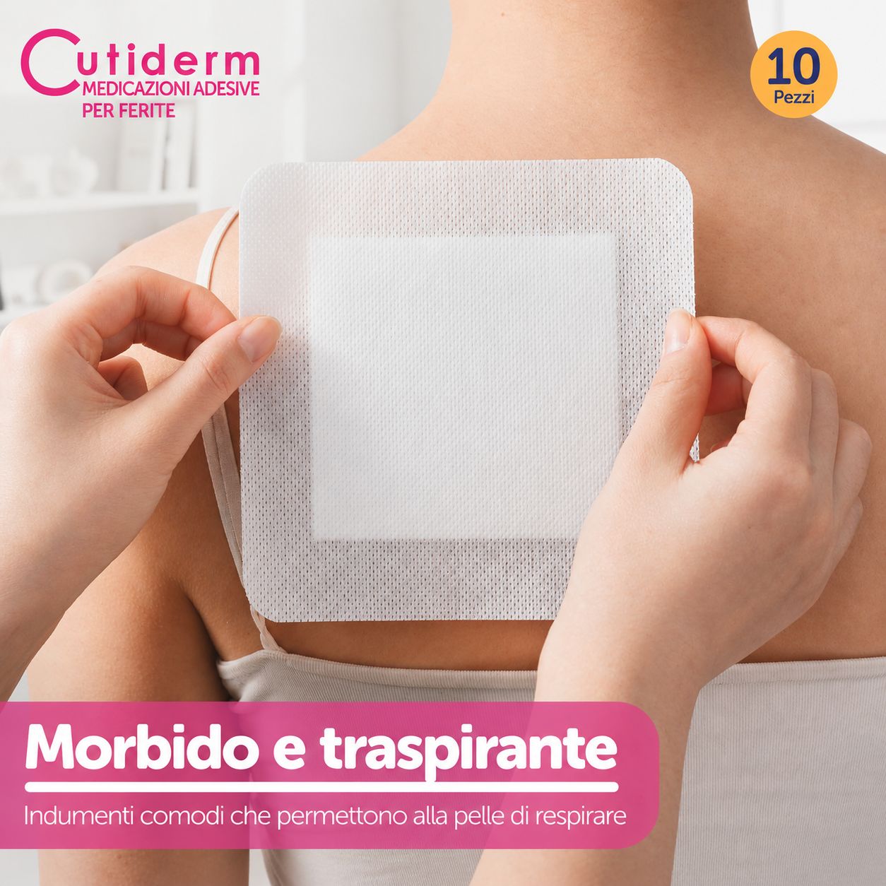 Bendaggio autoadesivo per ferite 15 x 15 cm Cutiderm
