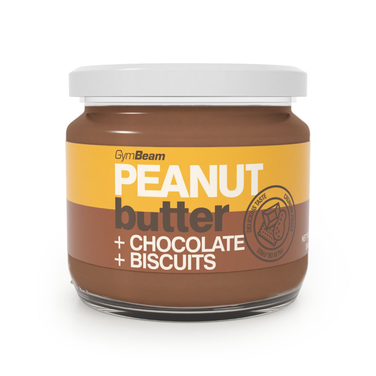GymBeam Burro di Arachidi con Cioccolato e Biscotti crema spalmabile cremosa