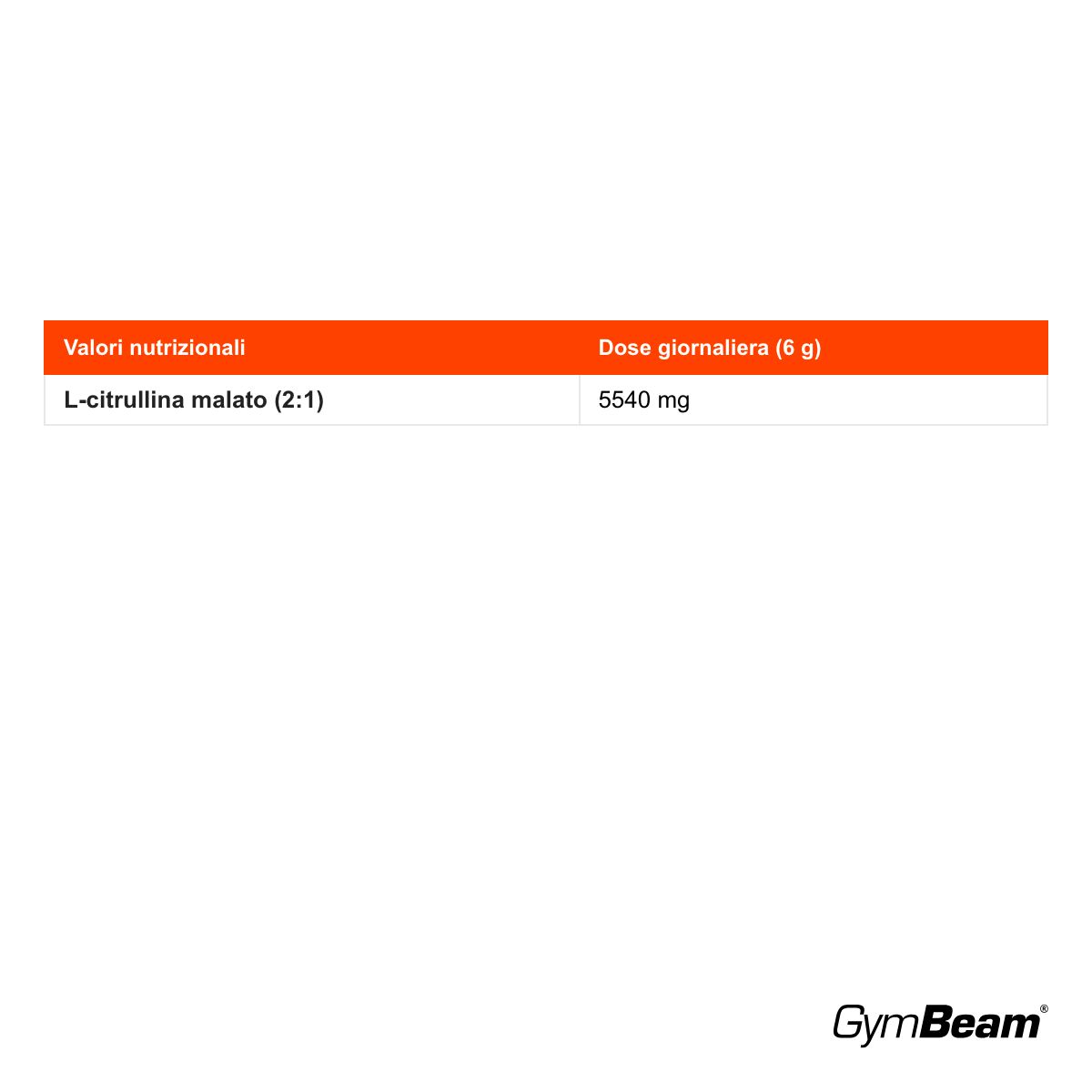 GymBeam Citrullina Malato pre-workout rapporto 2:1, Mela Verde