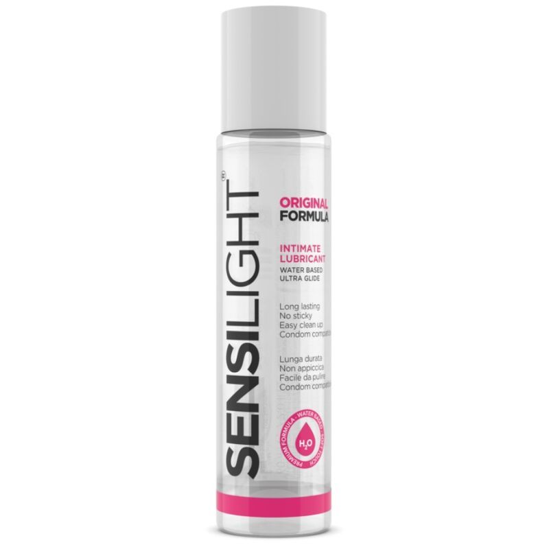 Lubrificante Sensilight a base d'acqua, formula originale, flacone da 100ml.