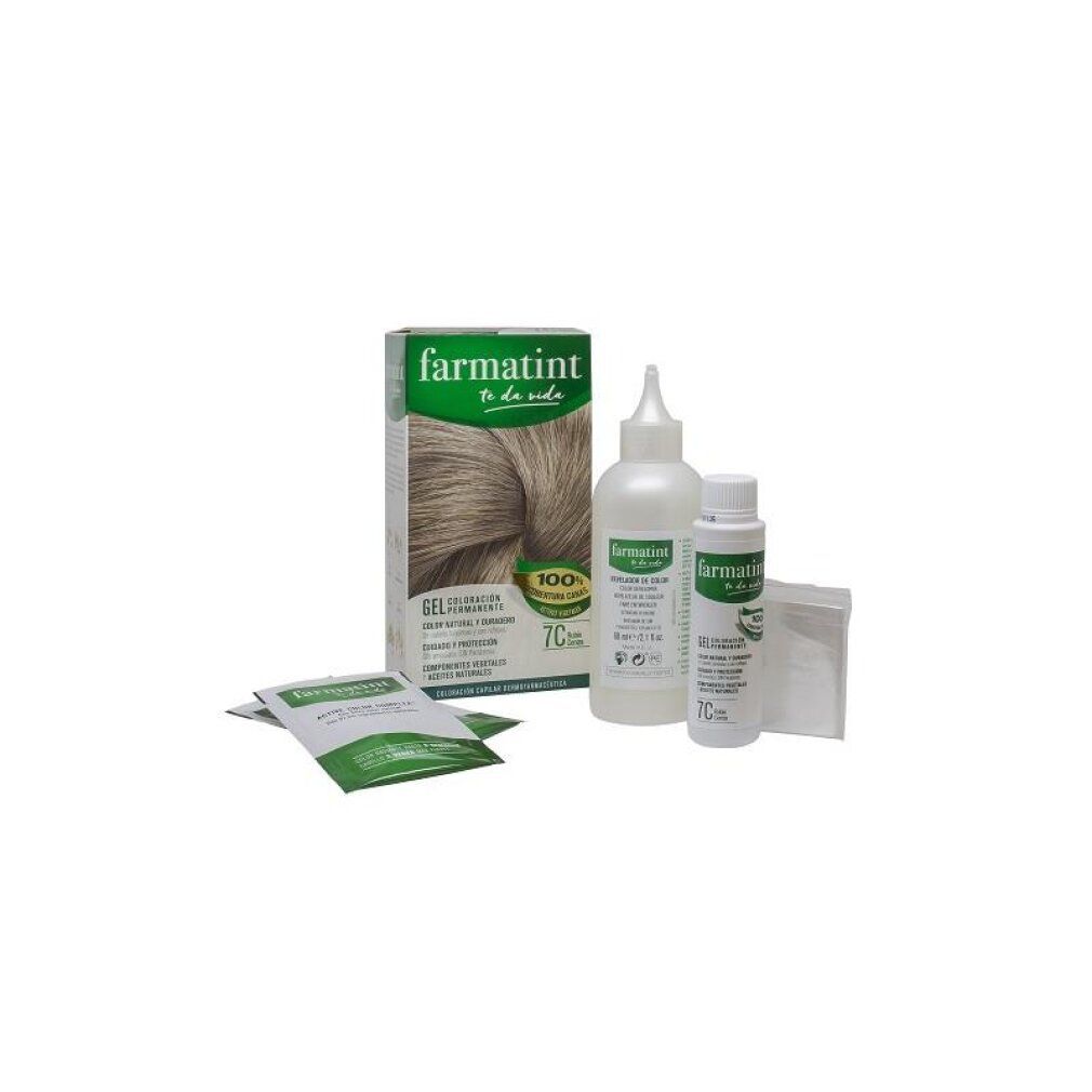 Set di tintura per capelli Naturtint con flaconi e bustine.