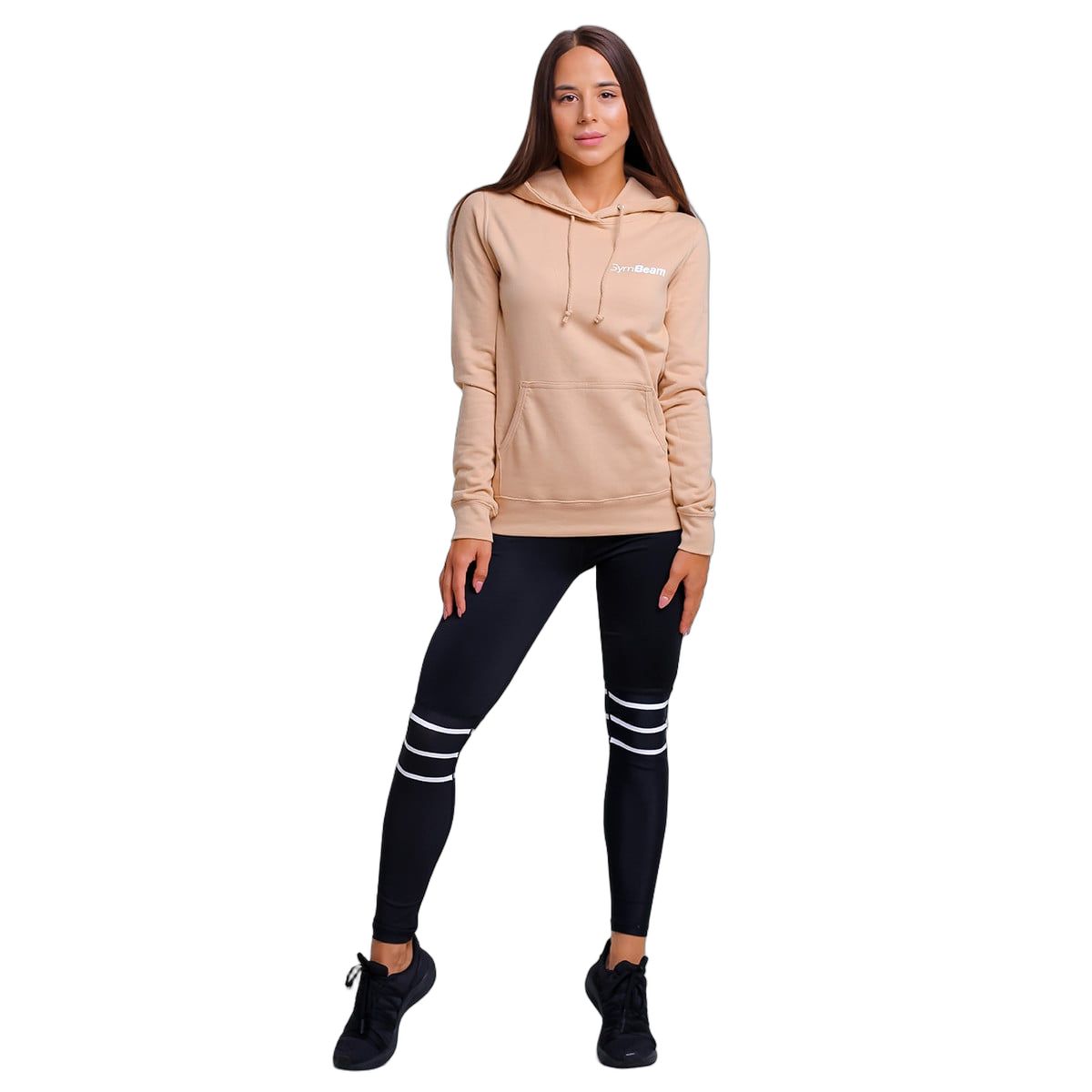 GymBeam Felpa donna PRO con cappuccio regular Sand