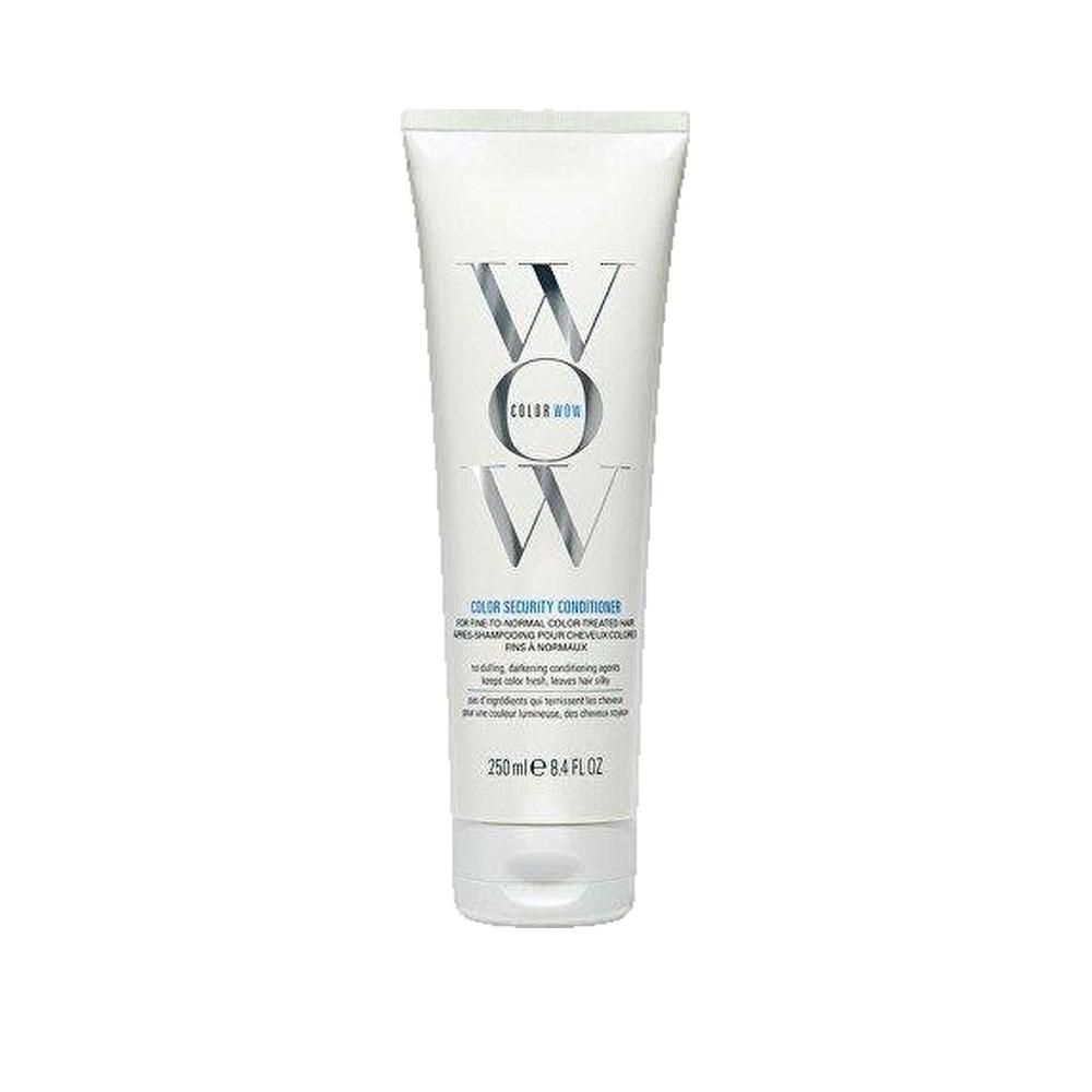 Tubo bianco con logo WOW e informazioni sul prodotto per balsamo Color Security.