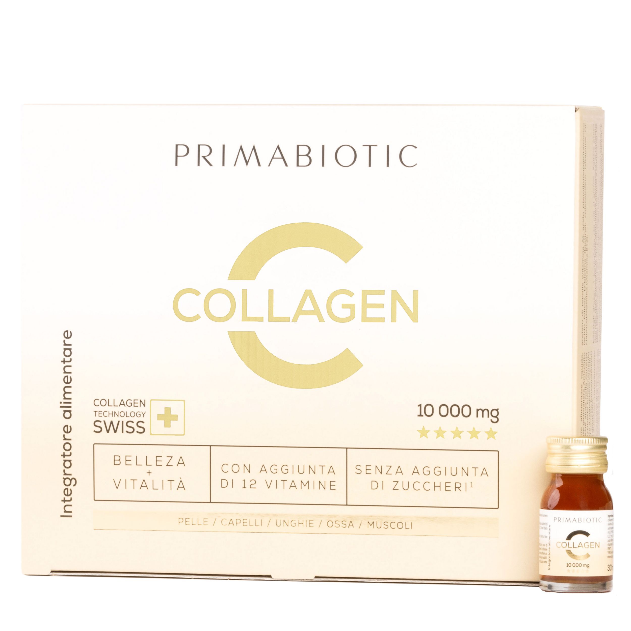 Primabiotic Collagen - Alta Qualità [10.000 mg] 95% di assorbimento, 30 bottiglie da 30 ml, 900 ml
