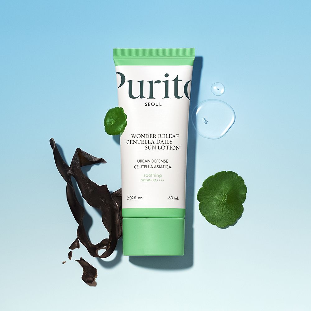 Tubo PURITO Wonder Releaf Centella Daily Sun Lotion SPF 50+ PA++++ con Centella Asiatica.