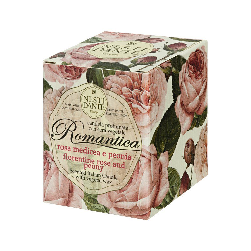 Candela Romantica - Rosa e Peonia per un Atmosfera Incantevole